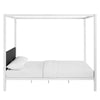 Raina Queen Canopy Bed Frame White Gray - No Shipping Charges MDY-MOD-5570-WHI-GRY