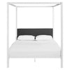 Raina Queen Canopy Bed Frame White Gray - No Shipping Charges MDY-MOD-5570-WHI-GRY