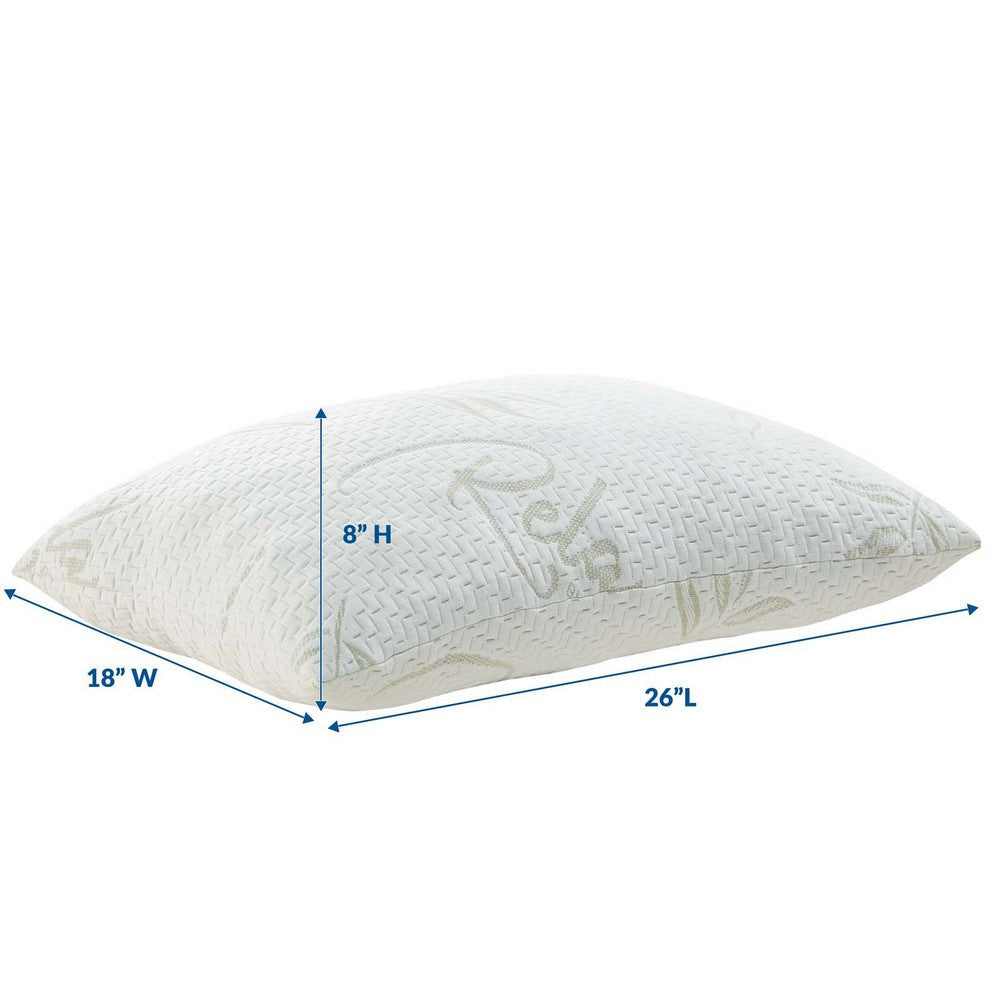 Relax Queen Size Pillow White - No Shipping Charges MDY-MOD-5575-WHI