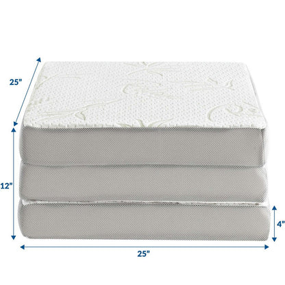 Snug Tri-Fold Mattress White - No Shipping Charges MDY-MOD-5780-WHI