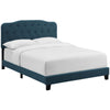 Modway Amelia Tufted Fabric Upholstered Full Platform Bed in Azure