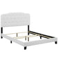 Modway Amelia Tufted Fabric Upholstered King Platform Bed in White MDY-MOD-5841-WHI