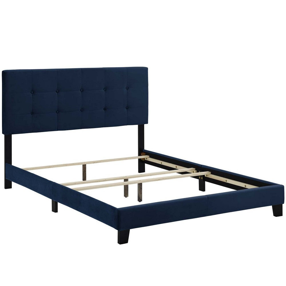 Amira Twin Performance Velvet Bed - No Shipping Charges MDY-MOD-5851-MID