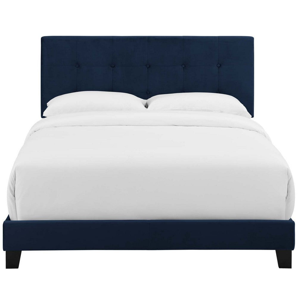 Amira Twin Performance Velvet Bed - No Shipping Charges MDY-MOD-5851-MID