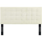 Modway Paisley Upholstered Biscuit Tufted Performance Velvet Full / Queen Headboard Size in Ivory MDY-MOD-5853-IVO