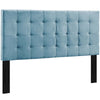 Modway MOD-5853 Paisley Upholstered Biscuit Tufted Performance Velvet Full/Queen Headboard Size in Sea Blue MDY-MOD-5853-SEA