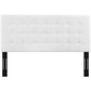 Modway Paisley Upholstered Tufted Faux Leather Full / Queen Headboard Size in White MDY-MOD-5854-WHI