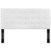 Modway Paisley Upholstered Tufted Faux Leather Full / Queen Headboard Size in White MDY-MOD-5854-WHI