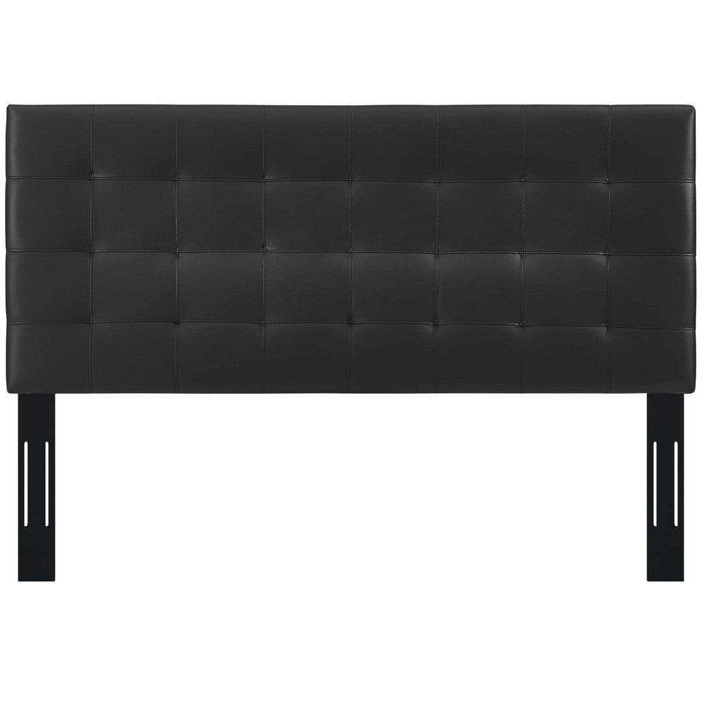 Paisley Tufted King and California King Upholstered Faux Leather Headboard - No Shipping Charges MDY-MOD-5857-BLK