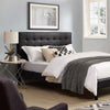 Modway Paisley Upholstered Tufted Faux Leather King and California King Headboard Size in Black