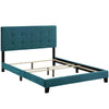 Modway MOD-5859-SEA Amira Tufted Performance Velvet Upholstered Full Bed in Sea Blue MDY-MOD-5859-SEA