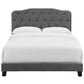 Amelia Queen Upholstered Velvet Bed - No Shipping Charges MDY-MOD-5864-GRY