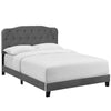 Amelia Queen Upholstered Velvet Bed - No Shipping Charges MDY-MOD-5864-GRY