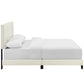 Amira King Upholstered Velvet Bed - No Shipping Charges MDY-MOD-5871-IVO