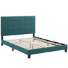 Melanie Twin Tufted Button Upholstered Fabric Platform Bed - No Shipping Charges MDY-MOD-5877-TEA