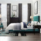 Modway Melanie Tufted Fabric Upholstered Twin Platform Bed in Teal