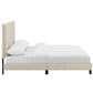 Melanie Full Tufted Button Upholstered Fabric Platform Bed - No Shipping Charges MDY-MOD-5878-BEI