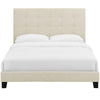 Melanie Full Tufted Button Upholstered Fabric Platform Bed - No Shipping Charges MDY-MOD-5878-BEI