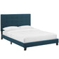 Melanie Queen Tufted Button Upholstered Fabric Platform Bed MDY-MOD-5879-AZU