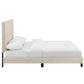 Melanie Queen Tufted Button Upholstered Fabric Platform Bed MDY-MOD-5879-BEI