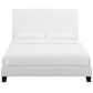 Modway Melanie Tufted Fabric Upholstered Queen Platform Bed in White MDY-MOD-5879-WHI