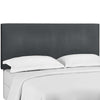 Modway Claire Performance Velvet Upholstered King and California King Headboard in Gray