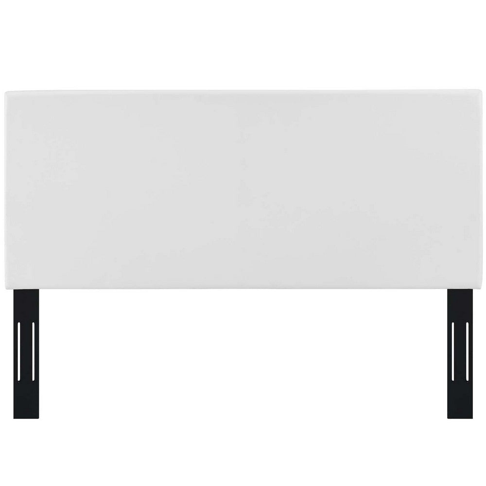 Taylor King and California King Upholstered Faux Leather Headboard - No Shipping Charges MDY-MOD-5885-WHI