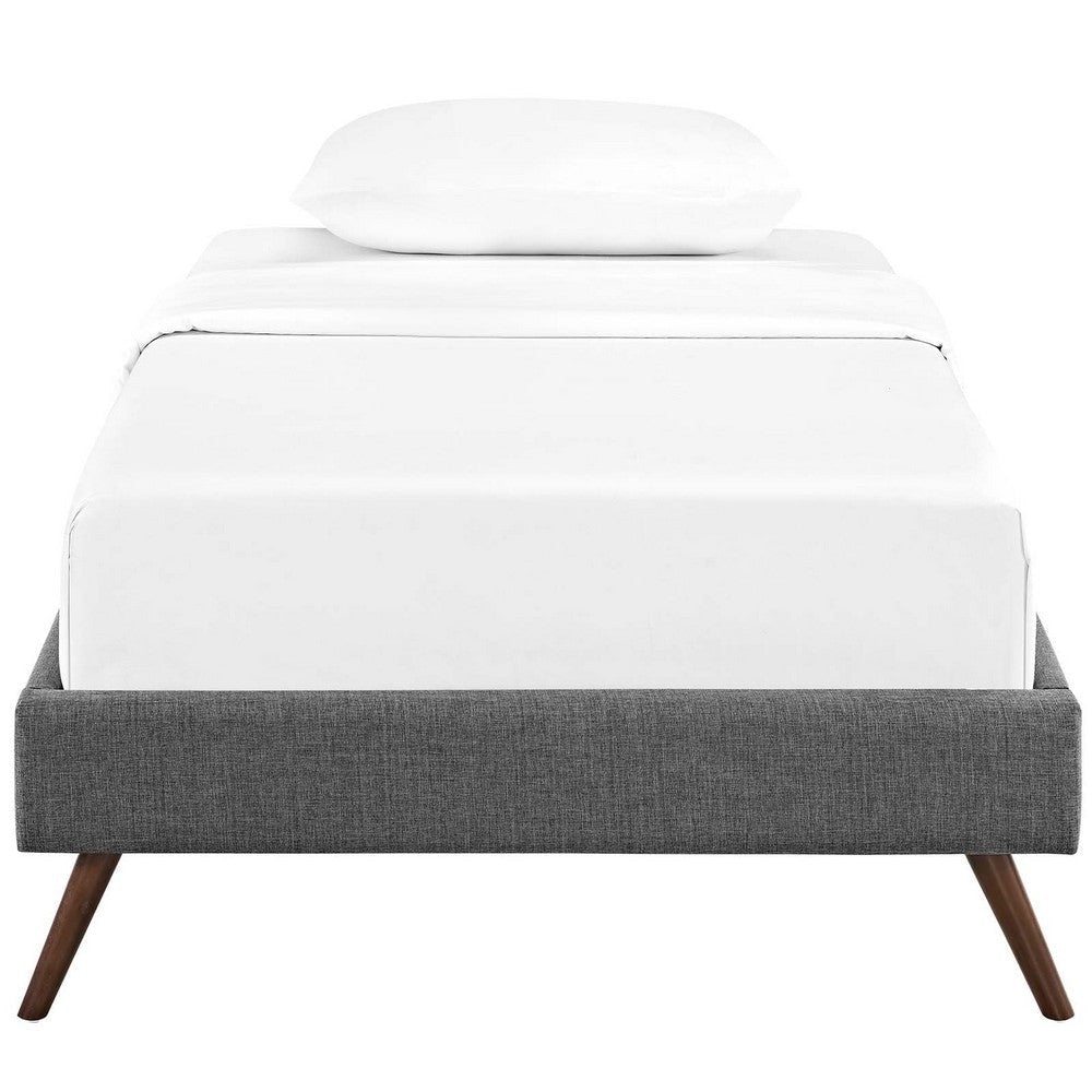 Loryn Twin Bed Frame with Round Splayed Legs - No Shipping Charges MDY-MOD-5887-AZU