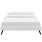 Loryn Full Bed Frame with Round Splayed Legs - No Shipping Charges MDY-MOD-5888-WHI