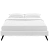 Loryn Full Bed Frame with Round Splayed Legs - No Shipping Charges MDY-MOD-5888-WHI