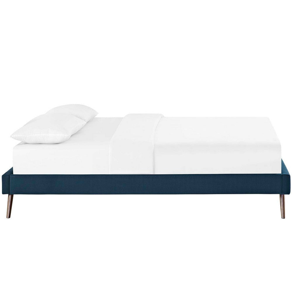 Modway Loryn Upholstered Full Platform Bed Frame with Wood Slat Support in Azure MDY-MOD-5889-AZU