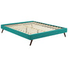 Loryn Full Fabric Bed Frame with Round Splayed Legs - No Shipping Charges MDY-MOD-5889-BEI