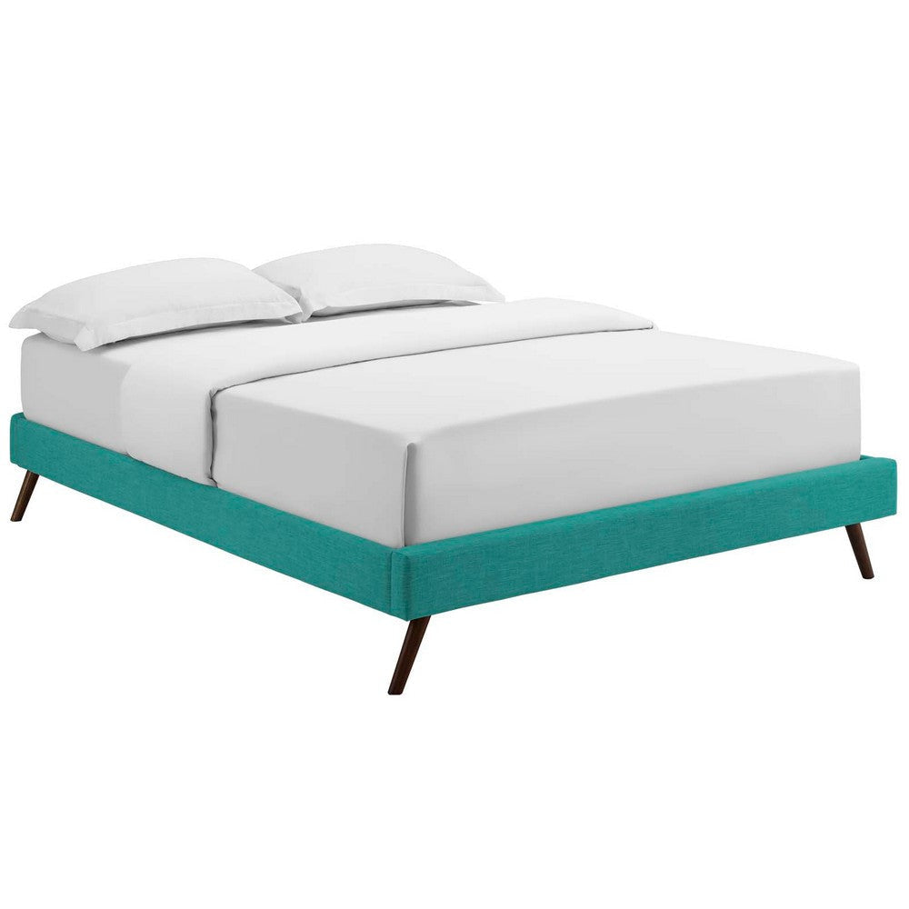 Loryn Full Fabric Bed Frame with Round Splayed Legs - No Shipping Charges