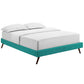 Modway Loryn Upholstered King Platform Bed Frame with Wood Slat Support in Teal