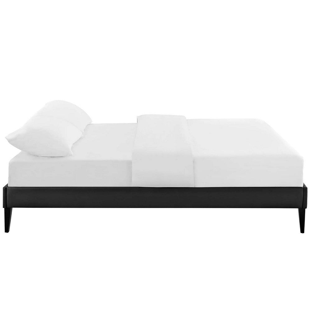 Tessie Full Bed Frame with Squared Tapered Legs - No Shipping Charges MDY-MOD-5896-BLK