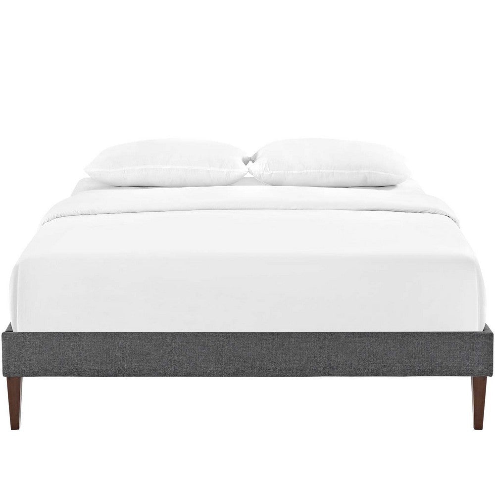 Tessie Full Bed Frame with Squared Tapered Legs - No Shipping Charges MDY-MOD-5897-GRY