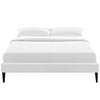 Tessie Queen Bed Frame with Squared Tapered Legs - No Shipping Charges MDY-MOD-5898-WHI