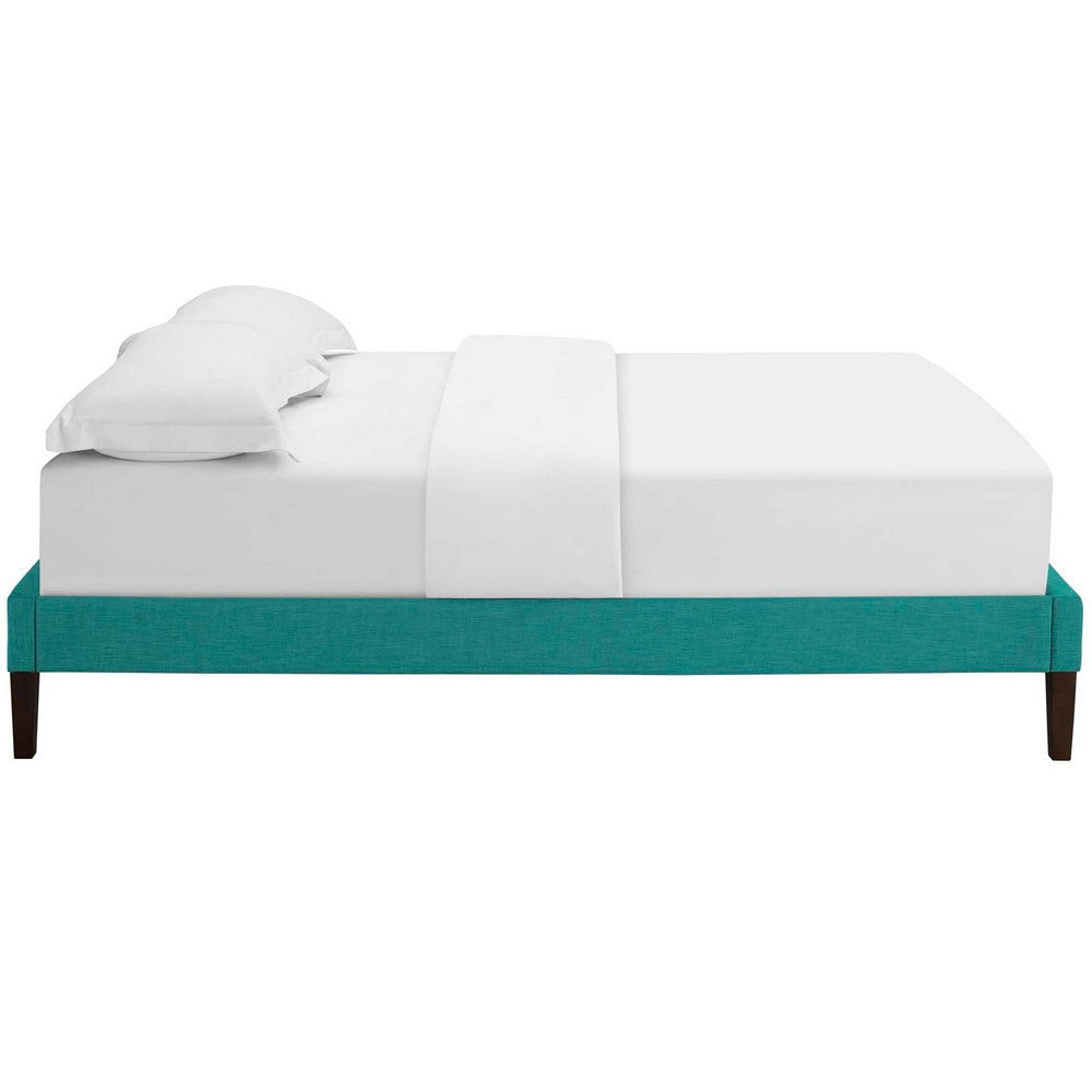 Tessie Queen Fabric Bed Frame with Squared Tapered Legs - No Shipping Charges MDY-MOD-5899-TEA