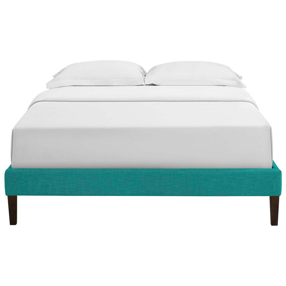 Tessie Queen Fabric Bed Frame with Squared Tapered Legs - No Shipping Charges MDY-MOD-5899-TEA