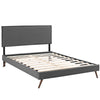 Modway Amaris Upholstered Queen Platform Bed Frame in Gray With Splayed Legs MDY-MOD-5904-GRY