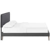 Modway Amaris Upholstered Queen Platform Bed Frame in Gray With Splayed Legs MDY-MOD-5904-GRY