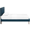 Modway Virginia Upholstered Twin Platform Bed Frame With Splayed Legs in Azure MDY-MOD-5911-AZU