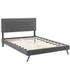 Modway Virginia Upholstered Queen Platform Bed Frame With Splayed Legs in Gray MDY-MOD-5915-GRY