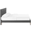 Modway Virginia Upholstered Queen Platform Bed Frame With Splayed Legs in Gray MDY-MOD-5915-GRY