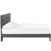 Modway Virginia Upholstered Queen Platform Bed Frame With Tapered Legs in Gray MDY-MOD-5923-GRY