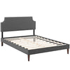 Modway Corene Fabric Upholstered King Platform Bed Frame With Tapered Legs in Gray MDY-MOD-5957-GRY