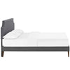 Modway Corene Fabric Upholstered King Platform Bed Frame With Tapered Legs in Gray MDY-MOD-5957-GRY