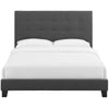 Melanie King Tufted Button Upholstered Fabric Platform Bed - No Shipping Charges MDY-MOD-5994-GRY