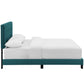 Modway Amira Tufted Fabric Upholstered Full Bed Frame With Headboard In Teal MDY-MOD-6000-TEA