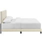 Amira King Upholstered Fabric Bed - No Shipping Charges MDY-MOD-6002-AZU